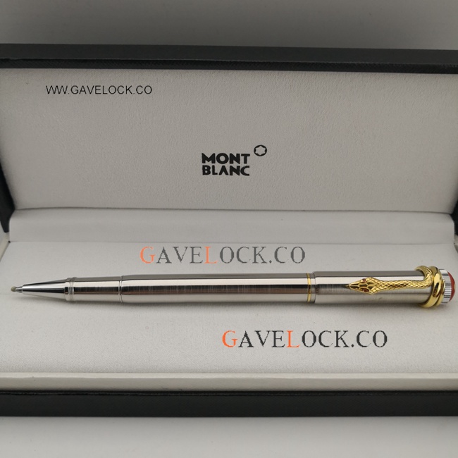 Wholesale Mont Blanc Pens Snake Gold Clip - Rouge Et Noir Rollerball